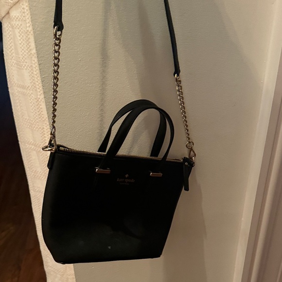 Kate Spade Black Satchel with Gold Accents - Picture 2 of 3